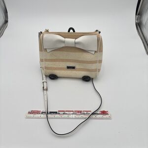 Kate Spade Crossbody tan and off-white with bow